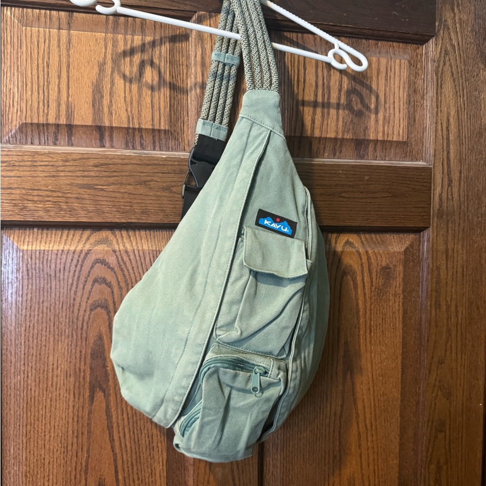 Kavu Olive Green Rope Sling Bag